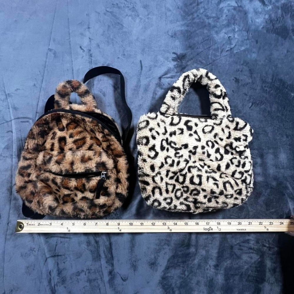 Faux Fur Leopard Print Mini Bag Bundle (2 Bags) - Picture 7 of 8